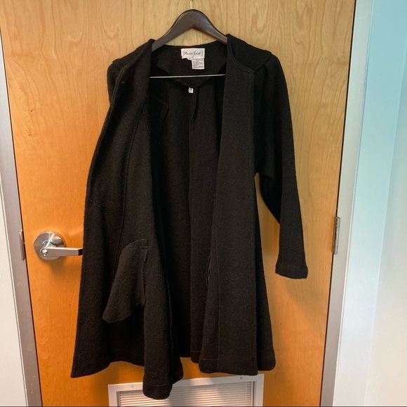 𝅺MARIE KRIST Sz S Knit Mohair Blend Y2K Knee Length Cardigan Coat - Picture 5 of 7